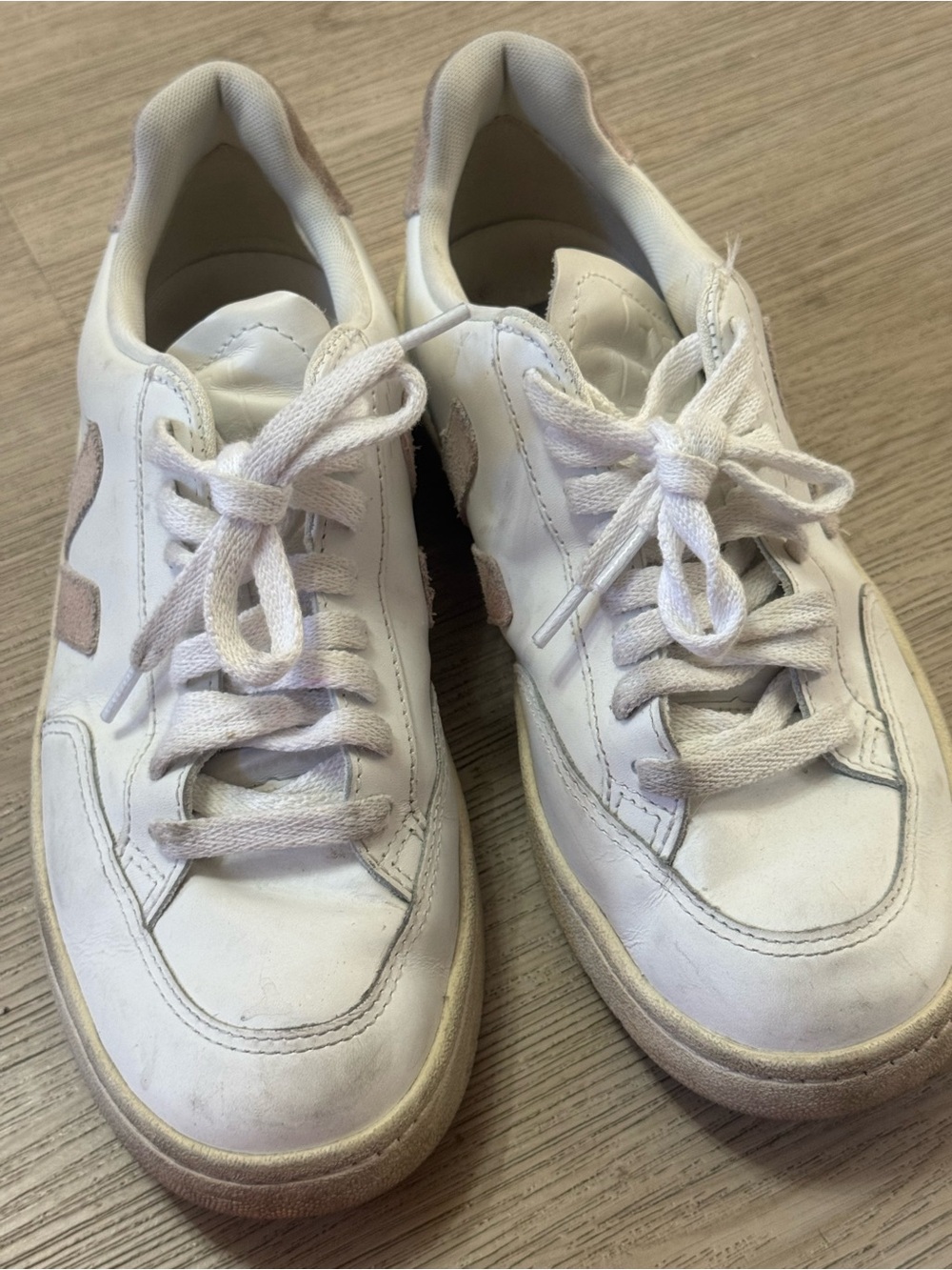 Veja white and pink sneakers